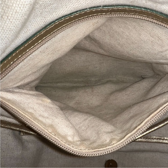 Michael Kors Gold Handled Straw Tote